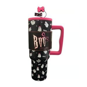 Boo stainless steel & Double wall insulated Tumbler with a straw topper 40oz NEW